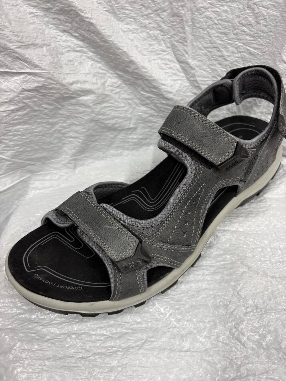 NEW ECCO men's offroad lite sandal in titanium/brick